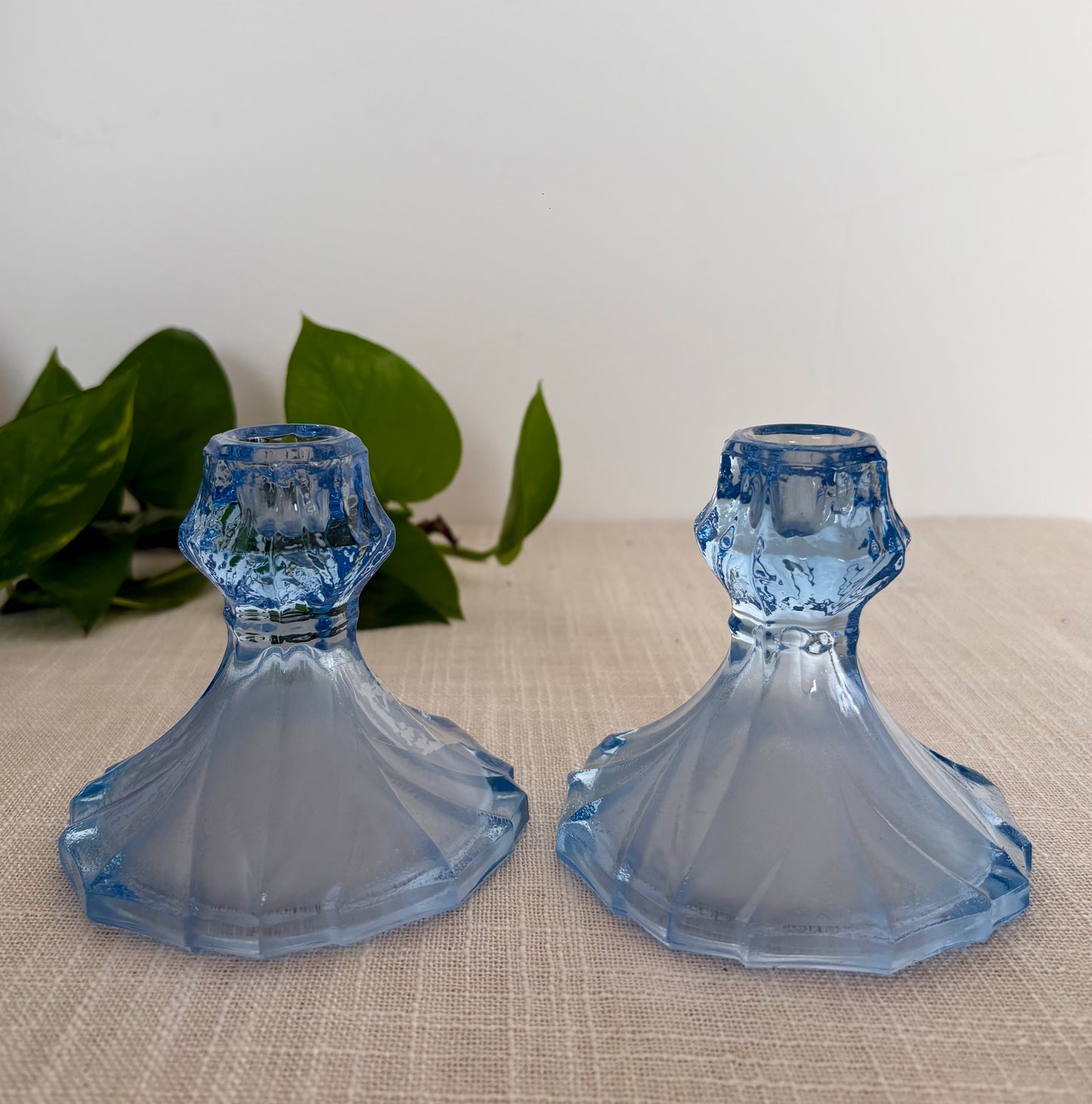 Glass candle holders