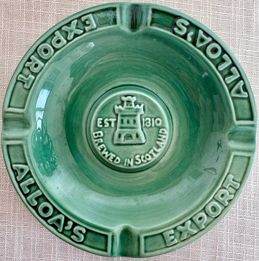 Vintage Green Ashtray