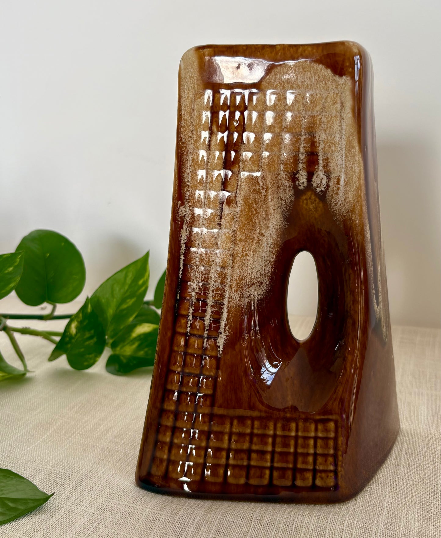 Israeli Ceramic Square Vase
