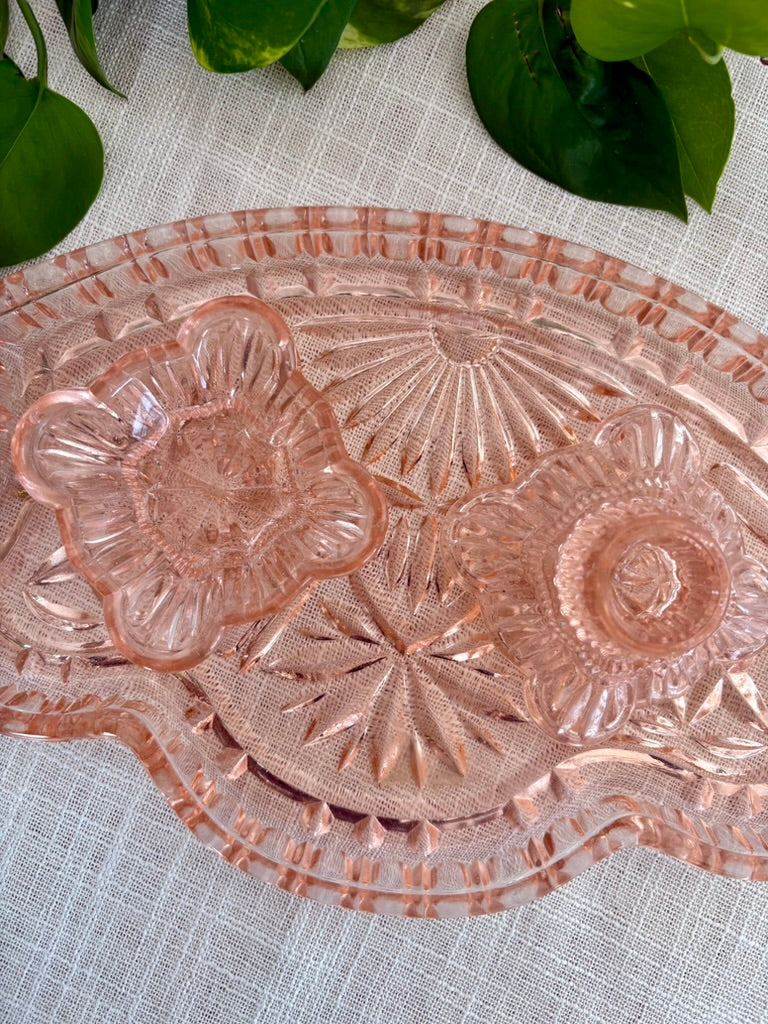 Glass Dressing Table Set
